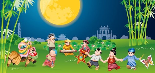 - vận động theo bài : đêm trung thu