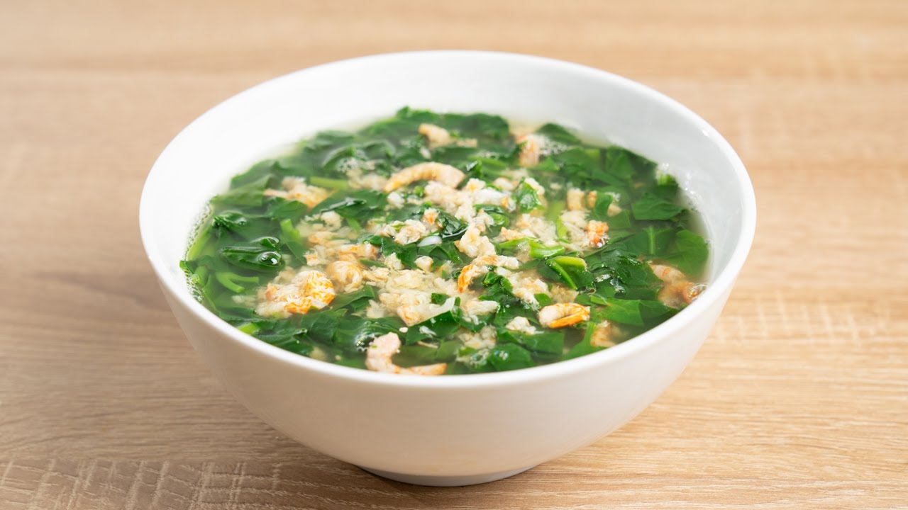 Canh tôm mồng tơi