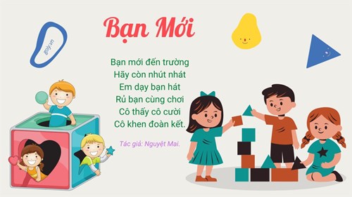 Thơ: Bạn mới - Lớp Mầm 2