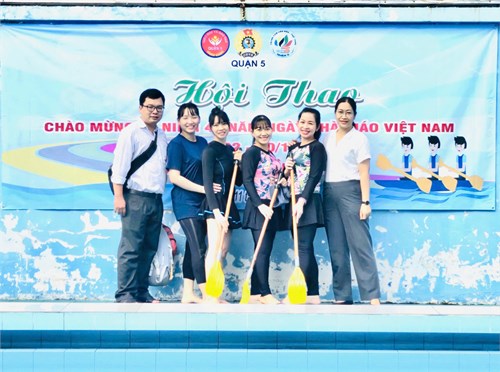 Trường Mầm non 12 tham gia Hội thao do Phòng GD&ĐT - LĐLĐ - TT VHTT Quận 5 tổ chức chào mừng ngày Nhà giáo VIệt Nam