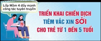 Lớp Mầm 4 đẩy mạnh công tác tuyên truyền tiêm vắcxin sởi, chung tay đẩy lùi dịch sởi