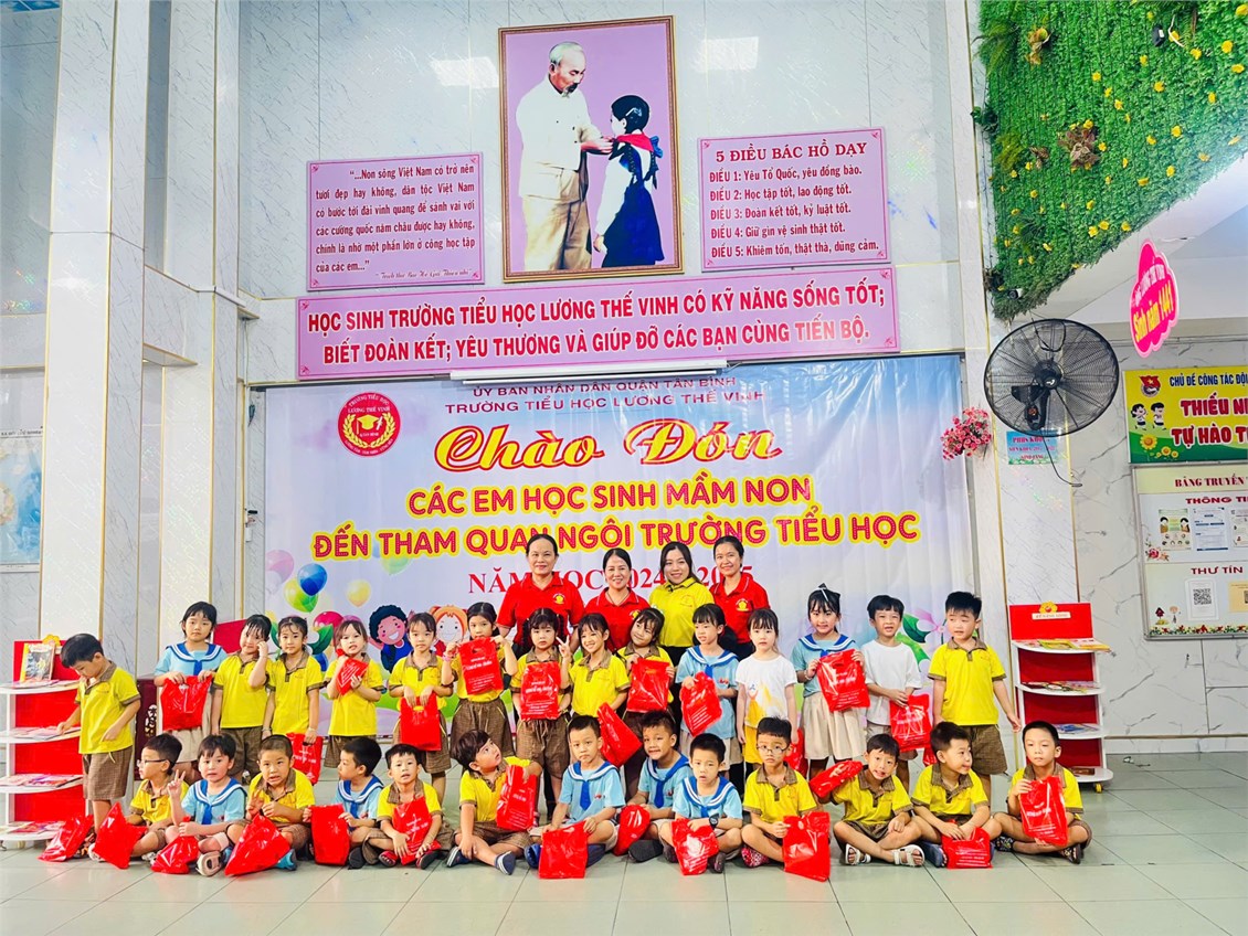 Các bạn lớp lá 4 tham quan Trường tiểu học Lương Thế Vinhn Trường tiểu học Lương Thế Vinh