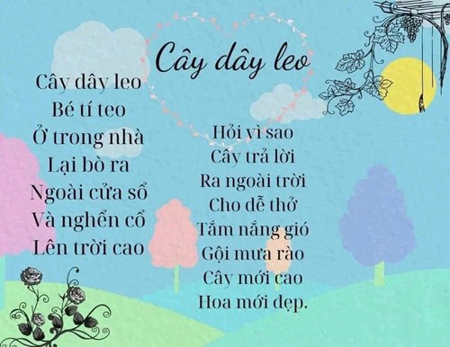Các bài thơ cho bé