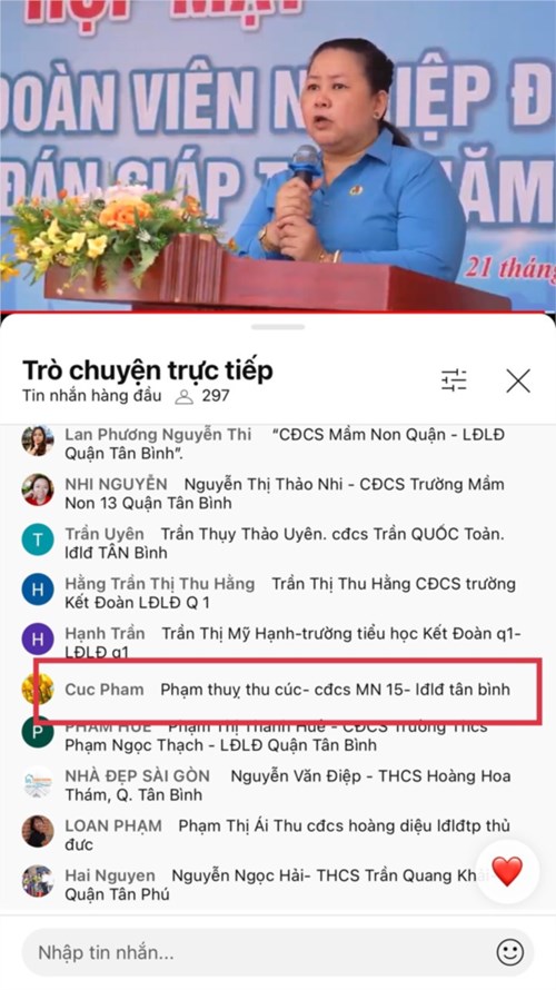 Công đoàn viên Mầm non 15 tham gia xem trực tuyến kênh Youtube  Công đoàn Thành phố Hồ Chí Minh  số 05 năm 2024