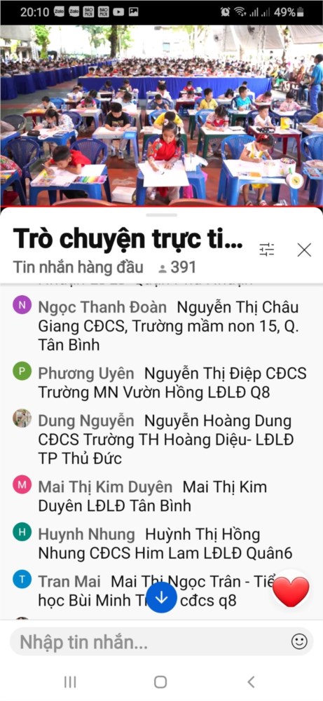 Công đoàn viên Mầm non 15 tham gia xem trực tuyến kênh Youtube  Công đoàn Thành phố Hồ Chí Minh  số 09 năm 2024
