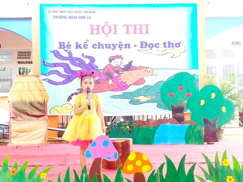Phần dự thi của lớp Lá 1 với câu chuyện “Dê con biết đếm đến 10”
