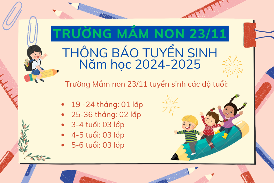 Thông báo tuyển sinh năm học 2024-2025