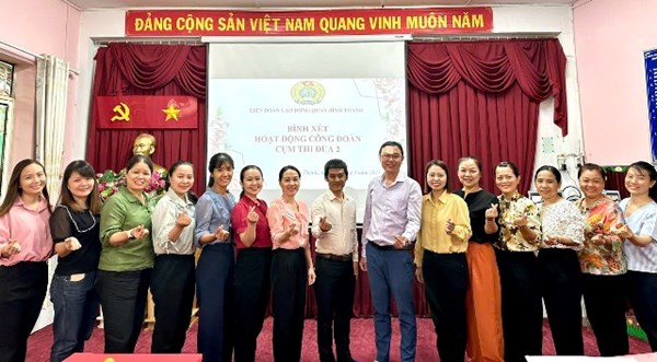Công đoàn cơ sở Mầm non 28 tham gia bình xét thi đua khối trường học năm học 2024 - 2025, Cụm thi đua số 2