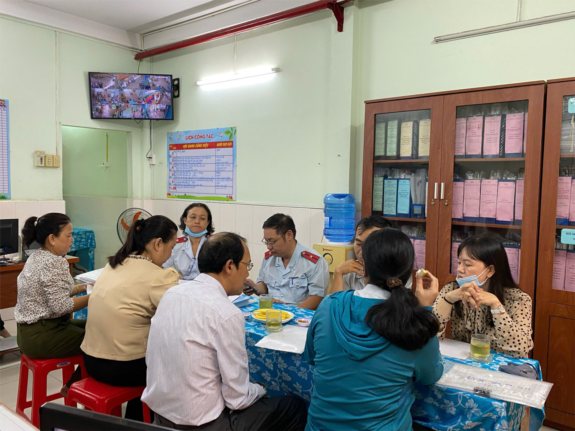 Đón đoàn kiểm tra an toàn thực phẩm thành phố