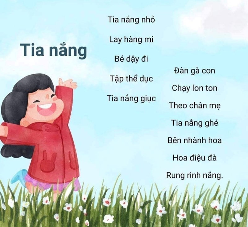 Bài thơ  Tia nắng 