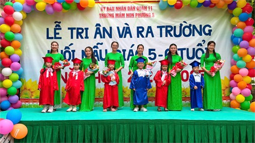 Trường mầm non phường 5 tổ chức lễ tri ân và ra trường khối mẫu giáo 5 - 6 tuổi