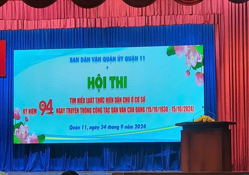 Trường Mầm non Phường 5 tham gia hội thi tìm hiểu Luật thực hiện dân chủ ở cơ sở.