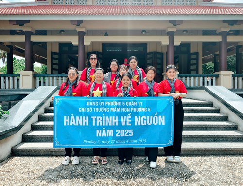 Chi bộ trường mầm non phường 5 kết hợp với đảng ủy phường 5 tổ chức hành trình về nguồn tại vĩnh long