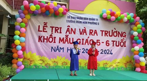 Lễ Tri Ân Và Ra Trường Các Bé Khối Lá 5-6 Tuổi Năm Học 2023-2024