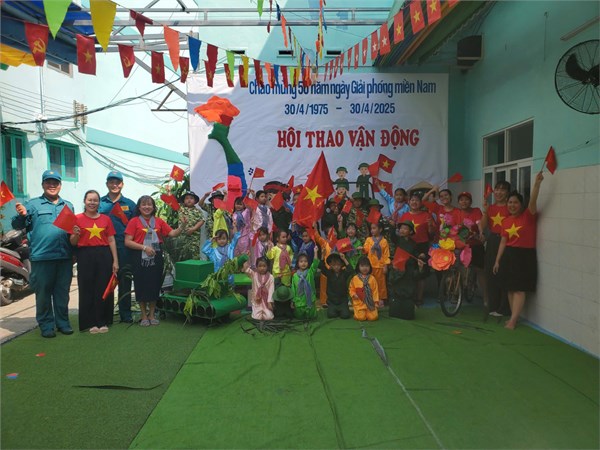 Trường mầm non 5 tổ chức ngày hội vận động