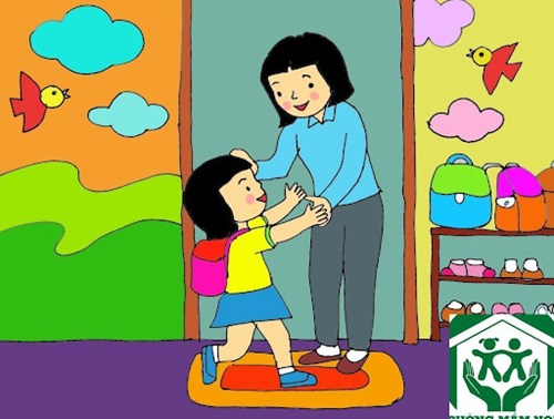 Buổi sáng khi các Bé vào lớp