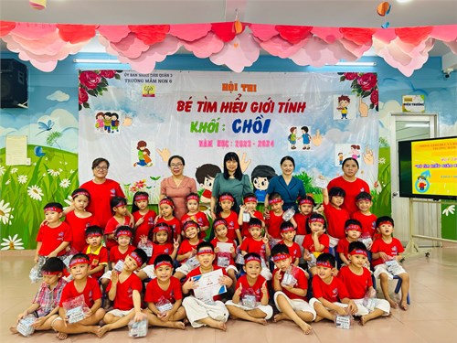Hội thi  Bé tìm hiểu giới tính  của các bé khối Chồi (Mẫu giáo 4 - 5 tuổi) trường Mầm Non 6 - Quận 3.