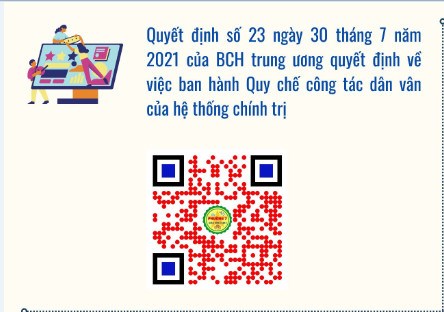 Quyết định số 23-QĐ/TW ngày 30/7/2021 của Bộ Chính trị về việc ban hành Quy chế công tác dân vận của hệ thống chính trị