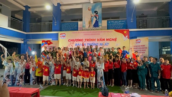 Trường mầm non 7 tham gia chương trình văn nghệ  bài ca thống nhất  kỷ niệm 50 năm giải phóng miền nam, thống nhất đất nước (30/4/1975-30/4/2025) do đảng ủy - ủy ban nhân dân - ủy ban mặt trận tổ quốc việt nam phường 7, quận tân bình tổ chức