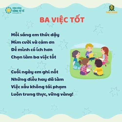 Thơ  Ba việc tốt 