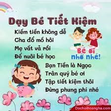 Thơ  Dạy bé tiết kiệm 