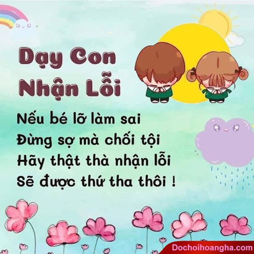 Thơ  Dạy con nhận lỗi 