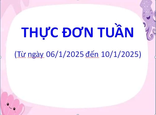 Thực đơn tuần