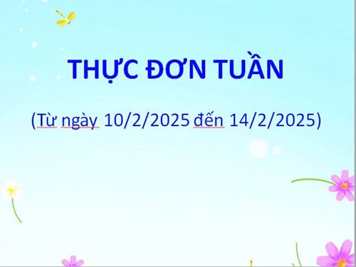 Thực đơn tuần