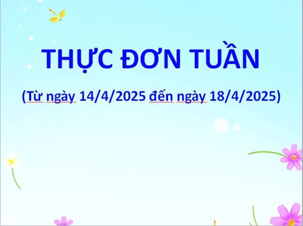 Thực đơn tuần