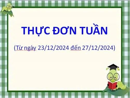 Thực đơn tuần