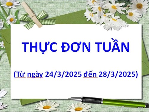 Thực đơn tuần