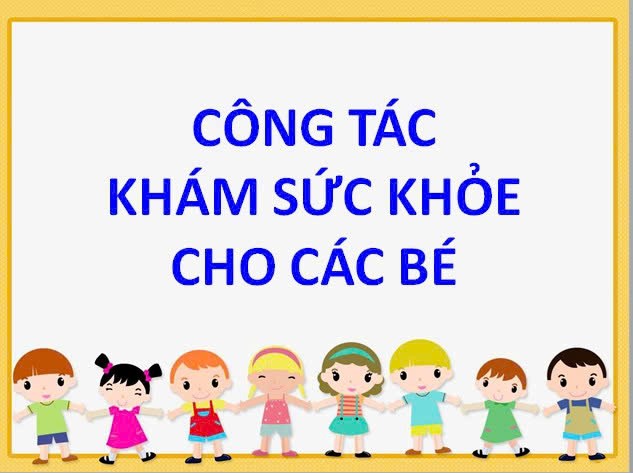 Khám sức khỏe cho trẻ