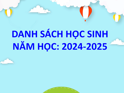 Danh sách học sinh các lớp
