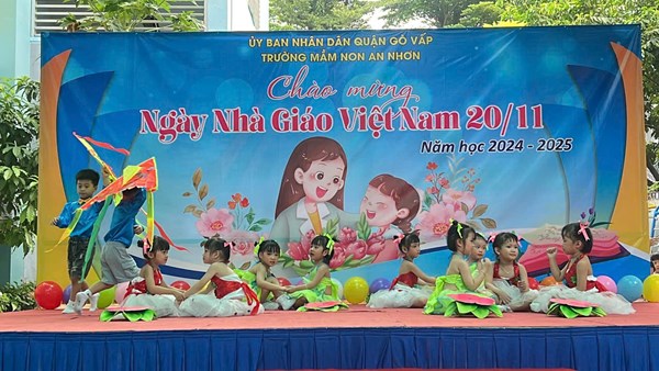 Trường mầm non An Nhơn tổ chức lễ hội 20/11 cho các bé