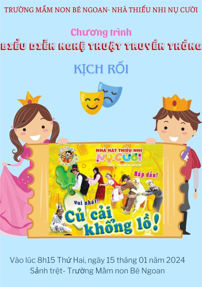 Các bé Trường Mầm non Bé Ngoan cùng đón xem Chương trình biểu diễn nghệ thuật truyền thống