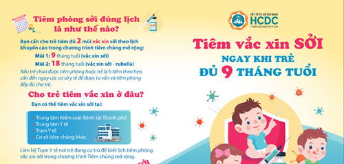 Tiêm vắc xin Sởi ngay khi trẻ đủ 9 tháng tuổi