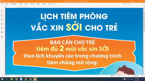 Lịch tiêm phòng vắc xin Sởi cho trẻ