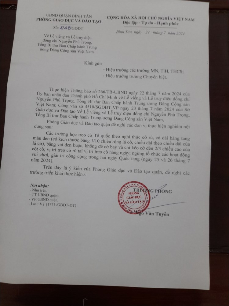Lễ viếng và Lễ truy điệu đồng chí Nguyễn Phú Trọng.
Tổng Bí thư Ban Chấp hành Trung ương Đảng Cộng sản Việt Nam