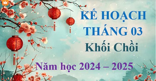 Kế hoạch tháng 3, Khối Chồi - năm học 2024-2025