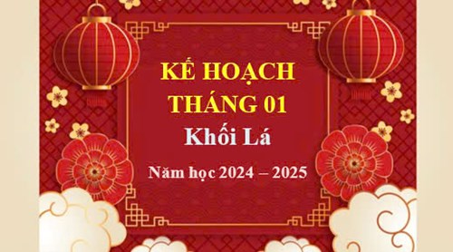 Kế hoạch tháng 01, Khối Lá (Năm học 2024-2025)