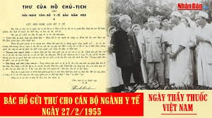 Bác Hồ gửi thư cho cán bộ ngành Y tế ngày 27/2/1955