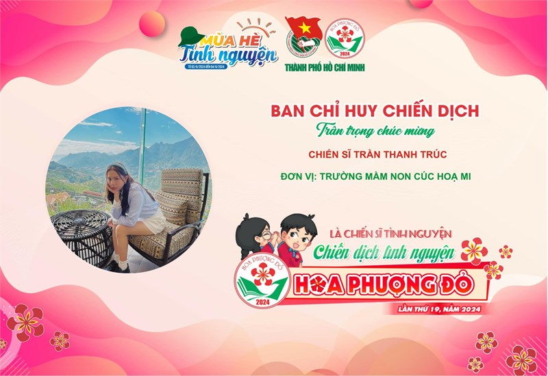 Đoàn viên Chi đoàn Trường Mầm non Cúc Hoạ Mi đăng ký Chiến sĩ Hoa Phượng Đỏ Năm 2024.