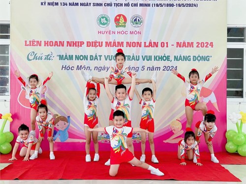 Hội thi Liên hoan nhịp điệu mầm non lần 01 năm học 2023-2024 với chủ đề:  Mầm non đất vườn trầu vui khỏe, năng động .