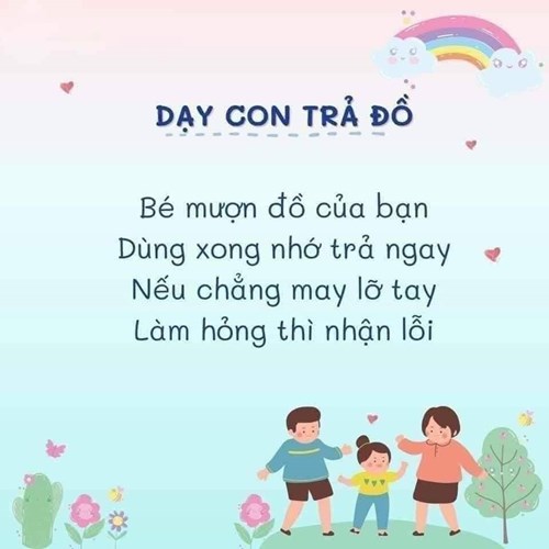 Trường Mầm non Hoa Mai Quận 3
Bài thơ Dạy con trả đồ