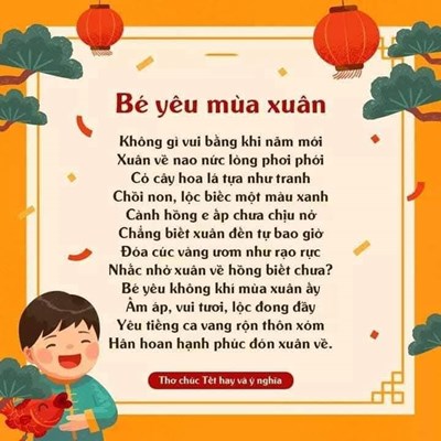 Trường Mầm non Hoa Mai Quận 3
Thơ Bé yêu mùa xuân