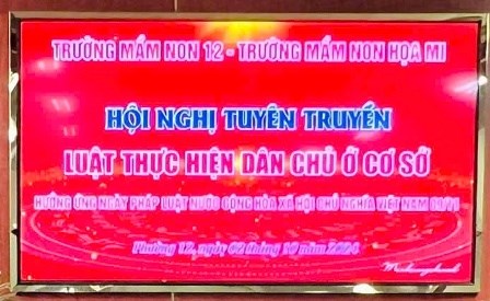 Trường Mầm Non Hoạ Mi Tham Dự Hội Nghị Tuyên Truyền Luật Thực Hiện Dân Chủ Cơ Sở Do Đảng Bộ - Uỷ Ban Nhân Dân Phường 12 Tổ Chức.