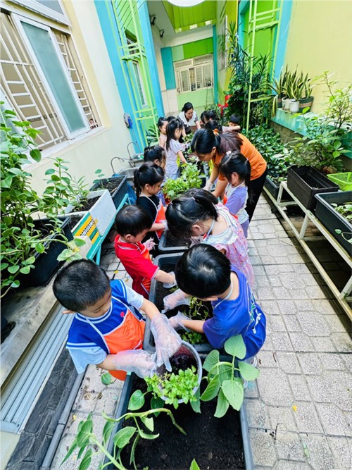 Các bé lớp Lá 2 tham gia  kỷ niệm 135 năm Ngày sinh Chủ tịch Hồ Chí Minh