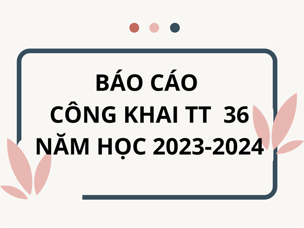 Báo cáo Kết quả thực hiện quy chế công khai theo Thông tư 36/2017/TT-BGDĐT của Trường Mầm non Hoàng Anh năm học 2023-2024