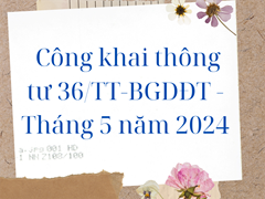 Công khai theo Thông tư 36/2017/TT-BGDĐT của Trường Mầm non Hoàng Anh tháng 5 năm học 2023-2024