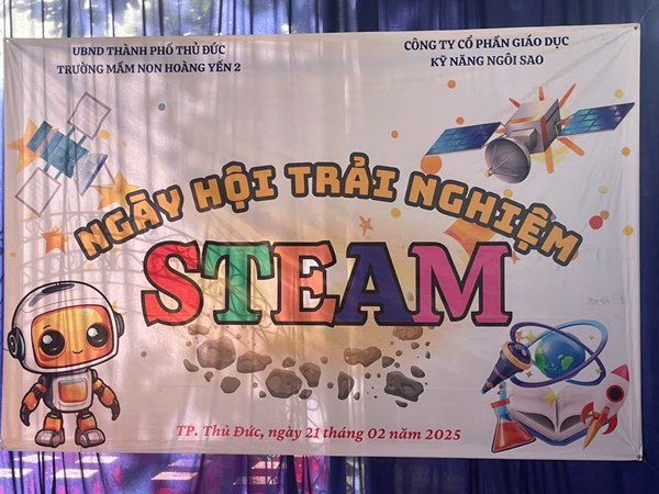Ngày hội trai nghiệm STEAM tại trường Mầm non Hoàng Yến 2.